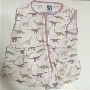 Kickee Pants Dinosaur Print Sleep Sack - Purple and Tan